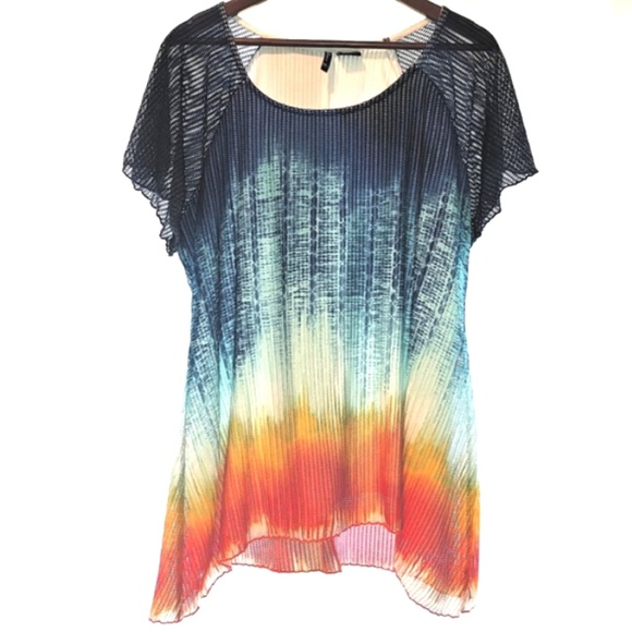 new directions Tops - New Directions Woman 1X Plus Mesh Long Top Tunic new directions Tops - New Directions Woman 1X Plus Mesh Long Top Tunic